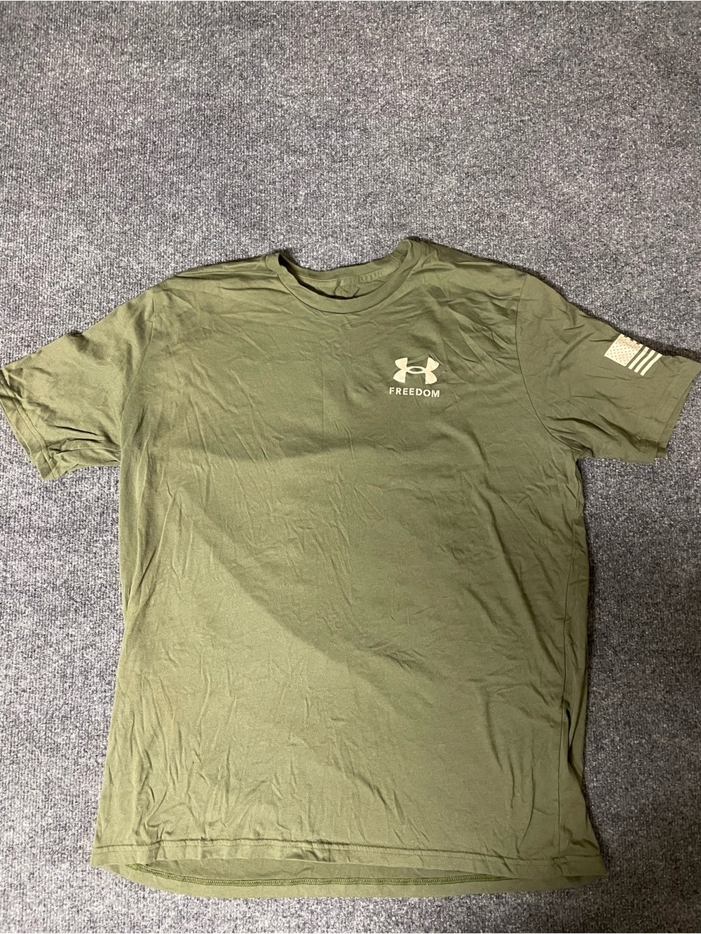 Under Armour Olive Green Freedom Logo Short Sleeve Tee - Men's